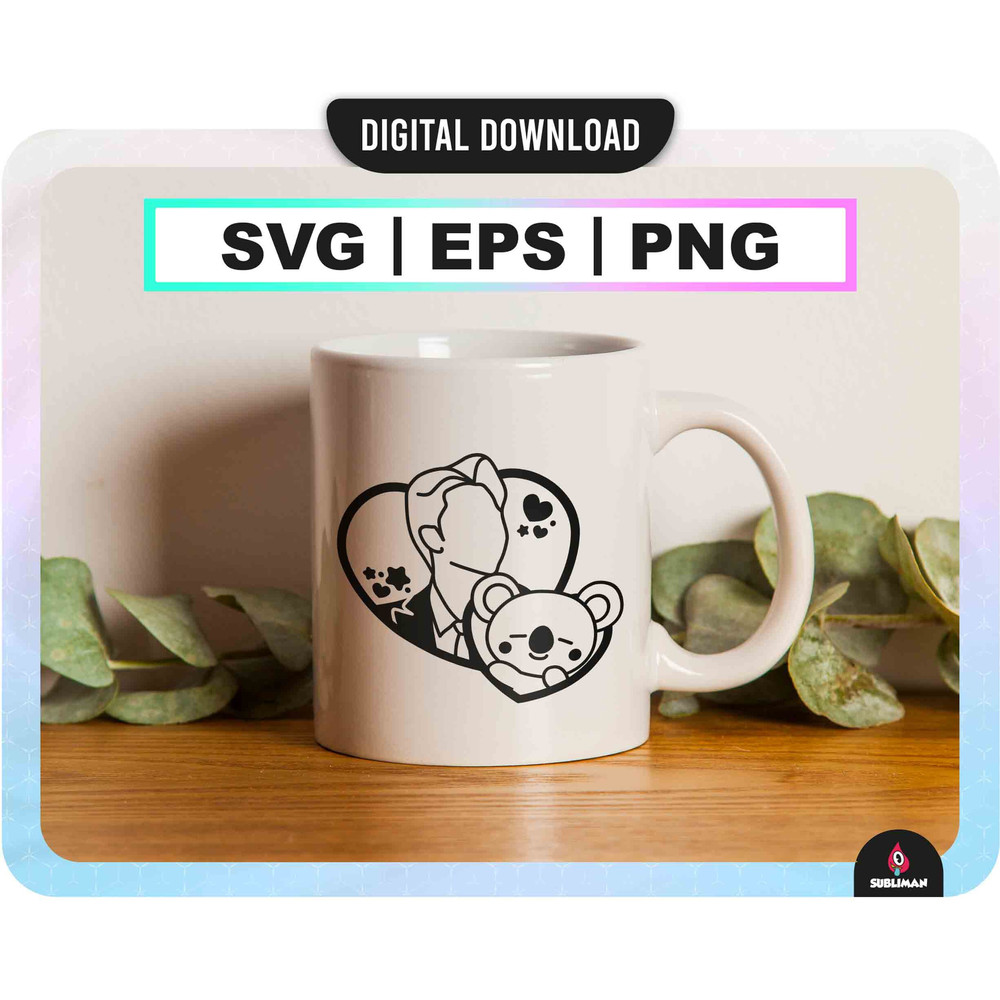 NAMJOON, koya BT21 svg Rm bts Kpop Star PNG BTS members printable decal Vector files for Cricut - 2.jpg