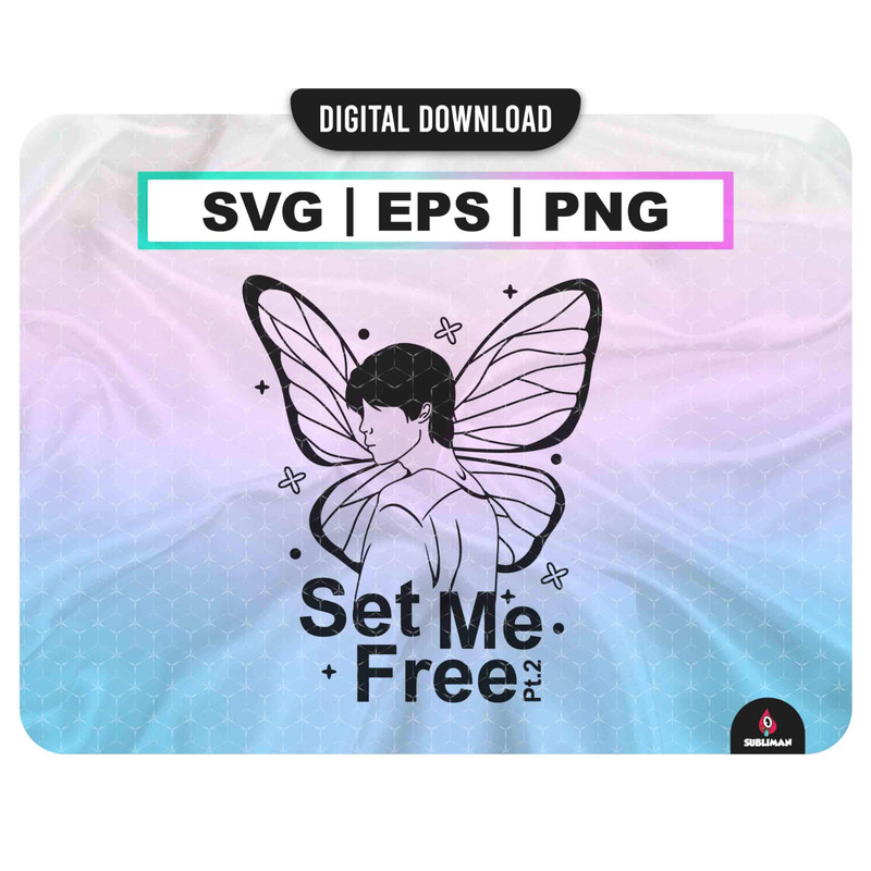 Set me Free jimin SVG, Png  bts Kpop SVG  Park Jimin Bts EPS  vector files for Cricut - 1.jpg