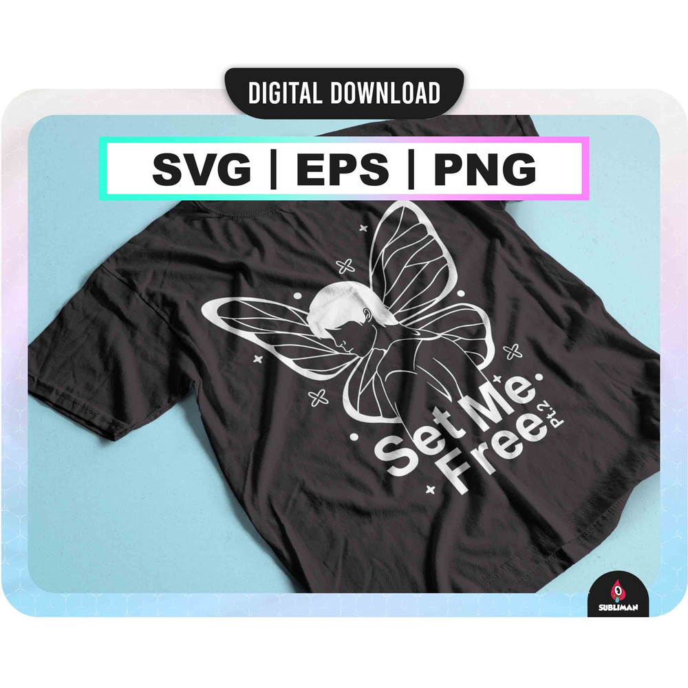 Set me Free jimin SVG, Png  bts Kpop SVG  Park Jimin Bts EPS  vector files for Cricut - 4.jpg