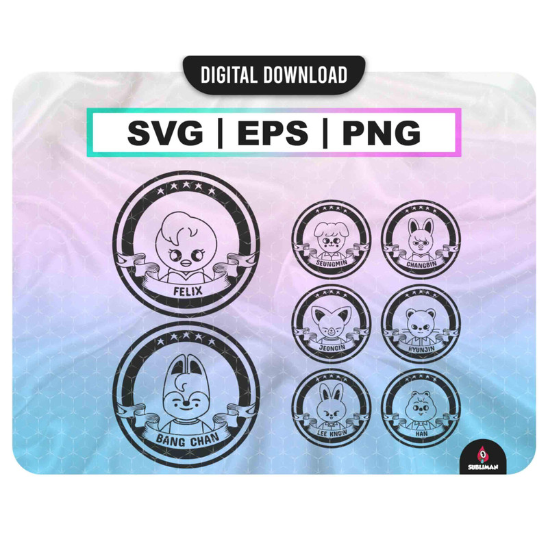 stray kids SKZ svg stray kids member kpop PNG Stray kids S-class EPS Kpop Star svg archivos vectoriales para Cricut - 1.jpg