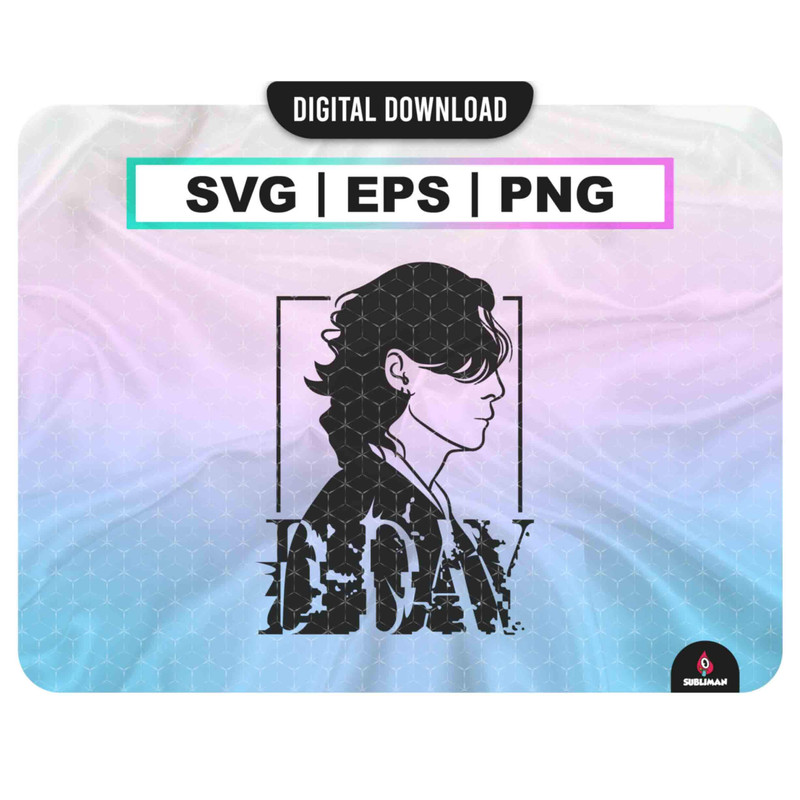 Suga Agust D - D-day SVG bts kpop PNG yoongi Bts EPS Kpop Star svg archivos vectoriales para Cricut - 1.jpg