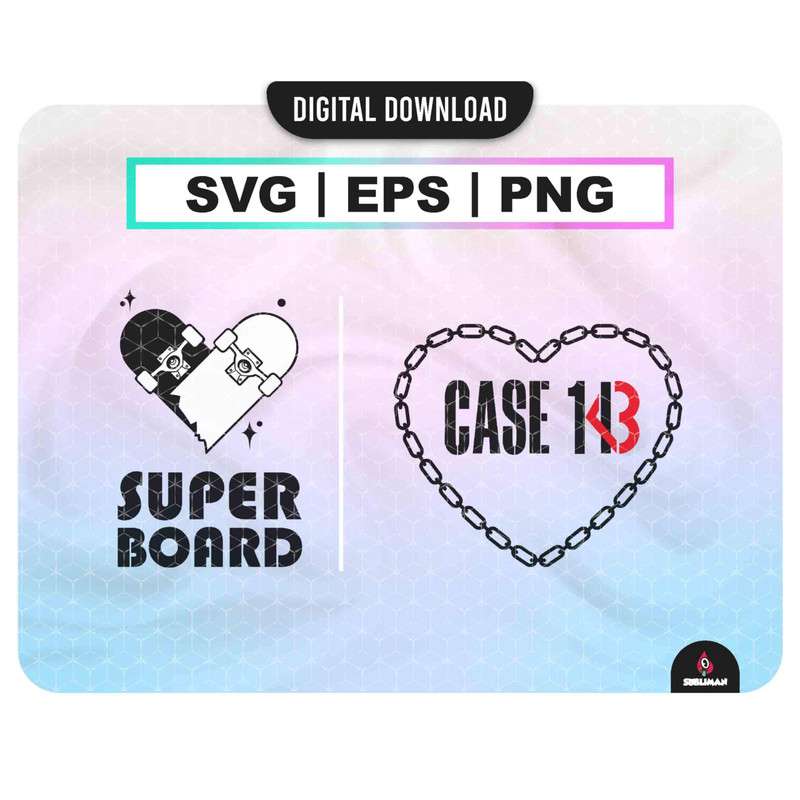 SUPER Board CASE 143 Svg stray kids PNG Kpop Star Png Stray Kids Decal Printable vector files for Cricut - 1.jpg