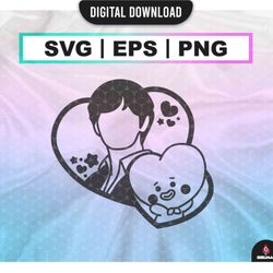 taehyung, tata bt21  svg , v bts kpop star png , bts members printable decal , vector files for cricut