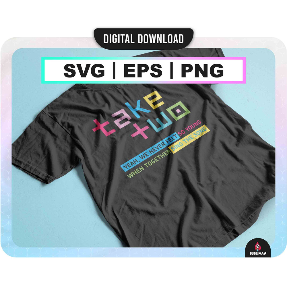 Take two bts SVG bts kpop PNG 10th Anniversary Tee Bts EPS Kpop Star svg archivos vectoriales para Cricut - 3.jpg
