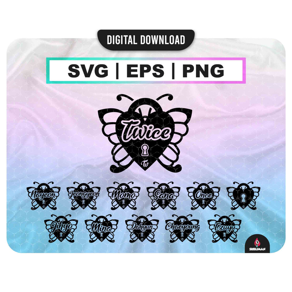 Twice Moonlight Sunrise SVG Twice member PDF Kpop Star svg once twice lightstick vector files for Cricut - 1.jpg