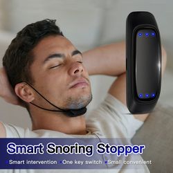 Smart Anti Snoring Device EMS Pulse Stop Snore Portable Comfortable Sleep Well Stop Snore