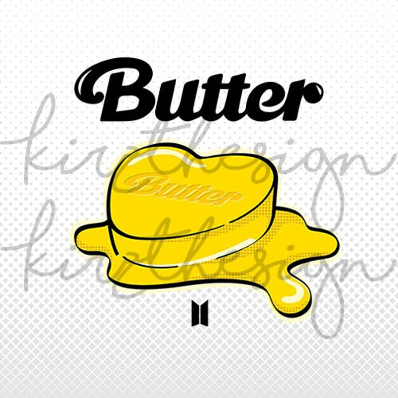 BTS Butter Stencil  Svg, Png, Ai  Digital Download cut file template for Cricut silhouette vector - 2.jpg