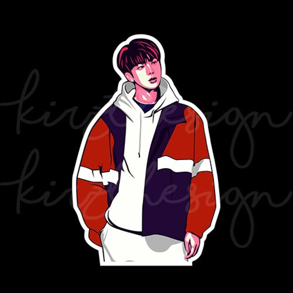 BTS Jin  Svg, Png, Ai  Digital Download Vector for Poster PrintWall Decor - 2.jpg