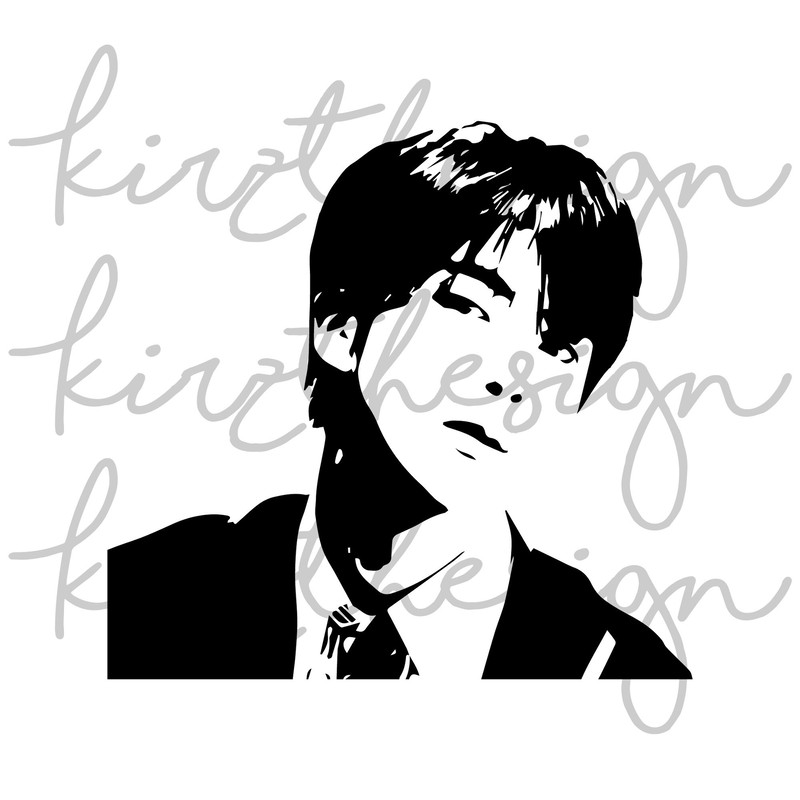 BTS Jin Stencil Svg, Png, Ai Digital Download cut file template for Cricut silhouette vector - 4.jpg