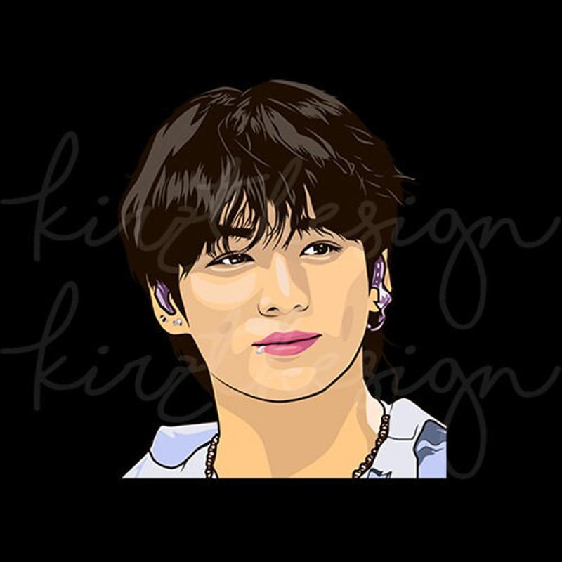 BTS Jungkook (JK) Cut File  Svg, Png, Ai  Digital Downloadable file template for Cricut vector - 2.jpg
