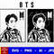 BTS Jungkook (JK) Stencil Svg, Png, Ai Digital Download cut file template for Cricut silhouette vector - 1.jpg