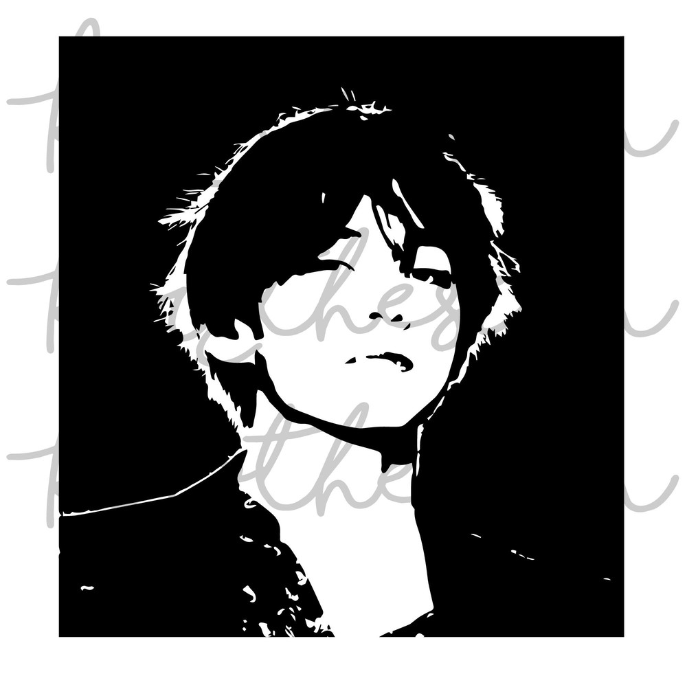 BTS V Stencil Svg, Png, Ai Digital Download cut file template for Cricut silhouette vector - 4.jpg