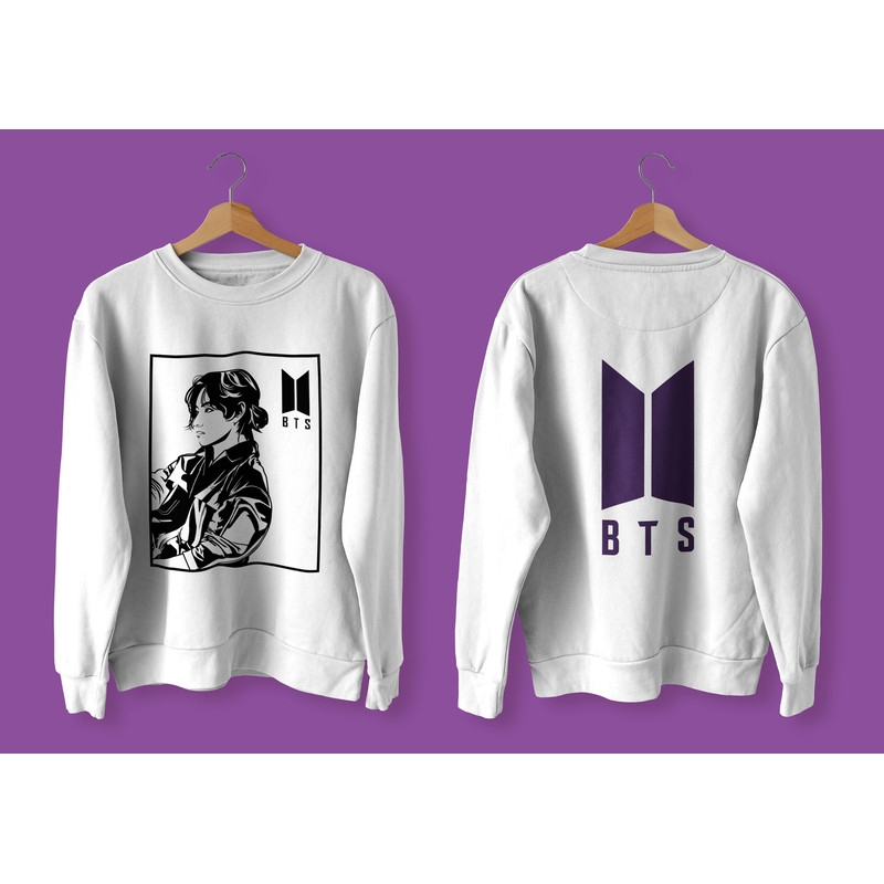 BTS V (Taehyung) Stencil Svg, Png, Ai Digital Download cut file template for Cricut silhouette vector - 4.jpg