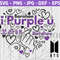 BTS Heart SVG - I purple you - Heart SVG - Bts cut file - Bangtan - Instant download, digital file, png, eps, dxf - 1.jpg