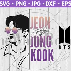 bts jungkook svg - bts cut file - jungkook signature - bangtan - instant download, digital file, png, eps, dxf