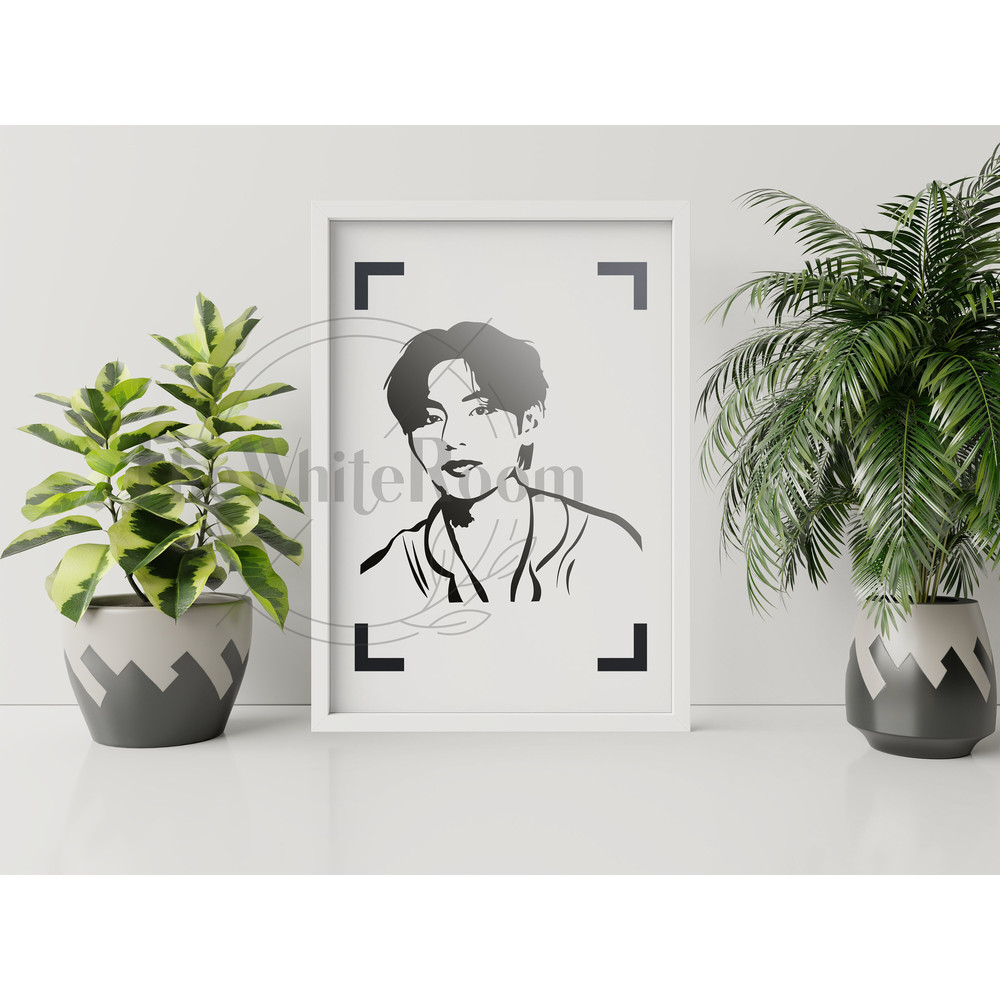 BTS V Taehyung SVG - BTS cut file - Bangtan, Instant download, digital file, png, eps, dxf - 3.jpg