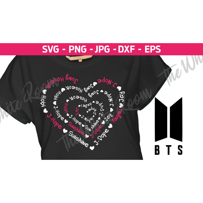 SVG - BTS Jhope heart nicknames shirt - Instant download Bangtan png, jpg, dxf, eps file - 1.jpg