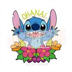 ohana stitch dxf, svg, png files lilo & stitch - ohana means family