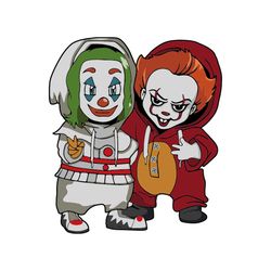 IT And Joker Svg, Halloween Svg, Pennywise Svg, Halloween Costume Svg, Joker Svg, Scary Night Svg, Happy Halloween Day S
