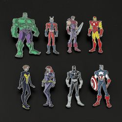 Disney Marvel Lapel Pins Comics Marvel Avengers Super Heroes Collect Brooch Metal Enamel Badge