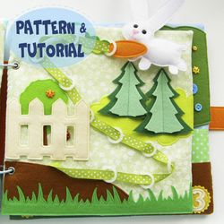 Quiet book page, Rabbit lacing, Pattern and Tutorial, SVG files