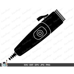 barber hair clippers svg clip art cut file silhouette dxf eps png jpg instant digital download