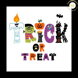 trick or treat halloween svg happy halloween vector svg, halloween trick or treat pumpkin gift for halloween day svg, si