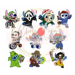 spooky season halloween stitch dxf, svg, png files lilo & stitch - magician stitch oogie boogie trick or treat