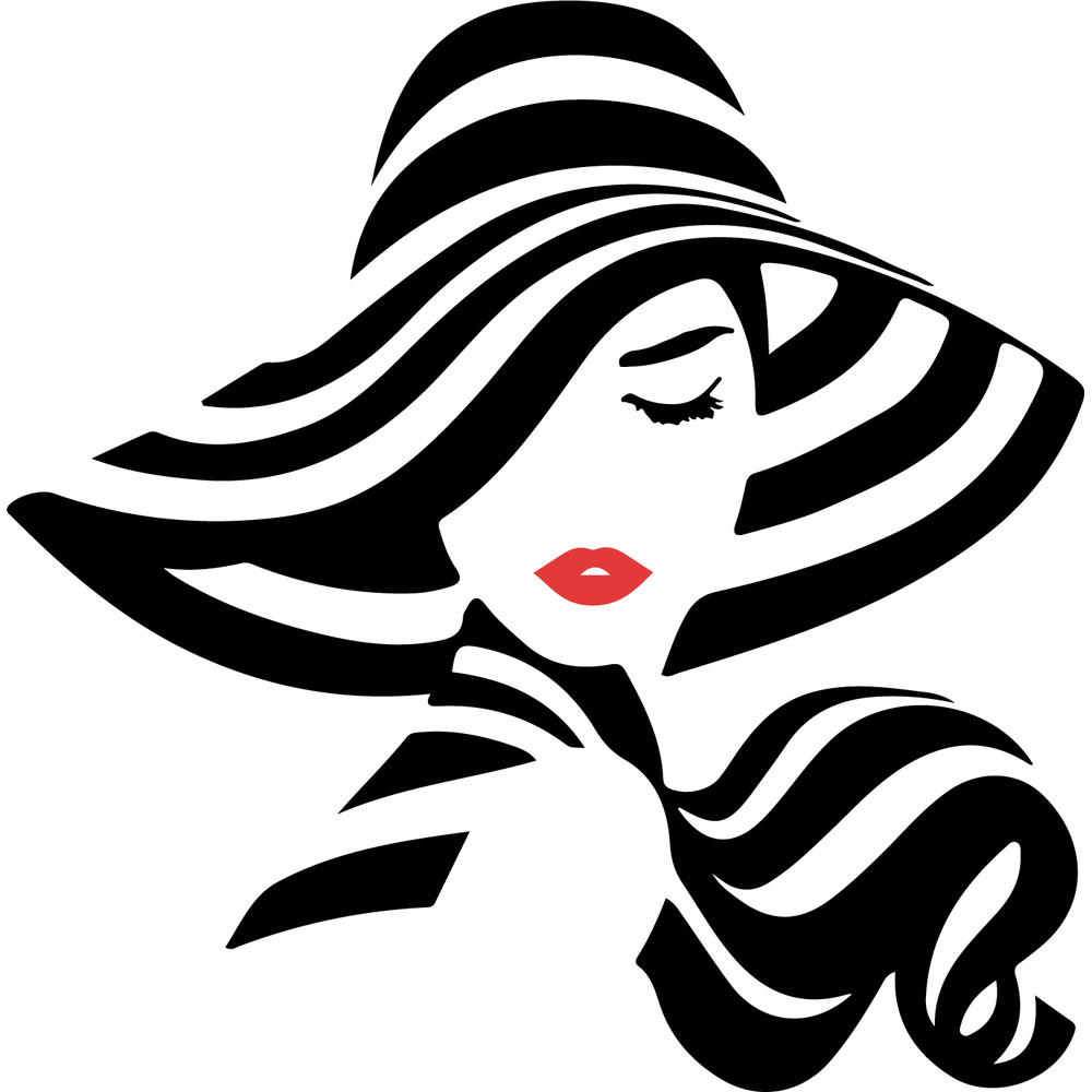 woman lady with red lips .png