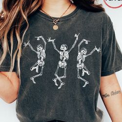dance skeleton comfort colors shirt, dancing skeleton halloween, vinta