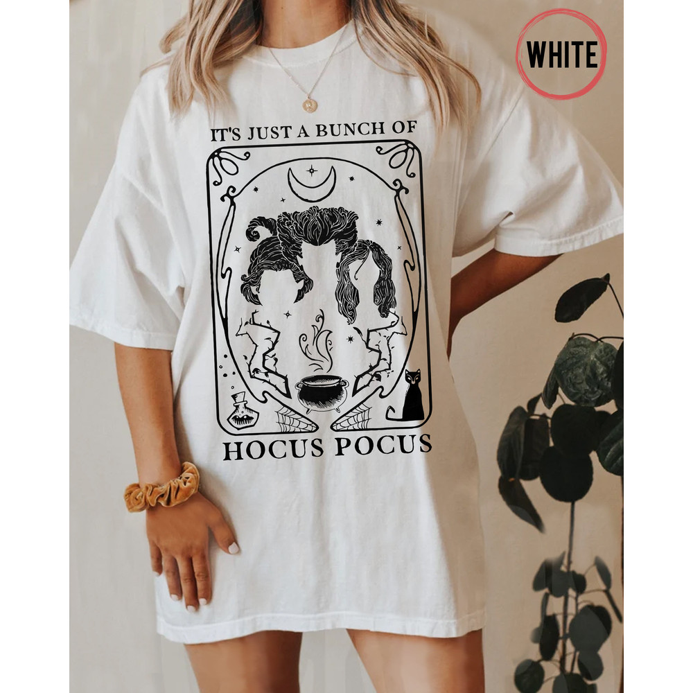 Disneyland Hocus Pocus Just A Bunch Of Hocus Pocus Comfort Colors Shirt, Disney Tarot Card Halloween Disney Movie Trip Vacation Trip Shirt - 4.jpg