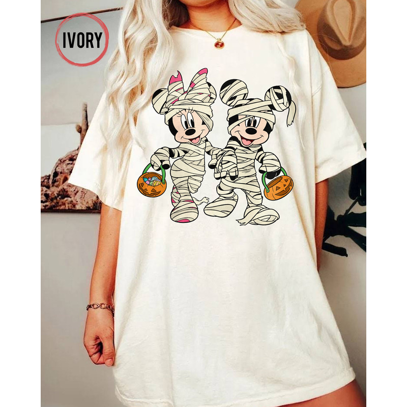 Mickey Mummy Comfort Colors Shirt, Minnie Mummy Shirt, Mickey And Minnie Halloween, Disney Halloween Gift Shirt, Funny Halloween Gift Shirt - 4.jpg