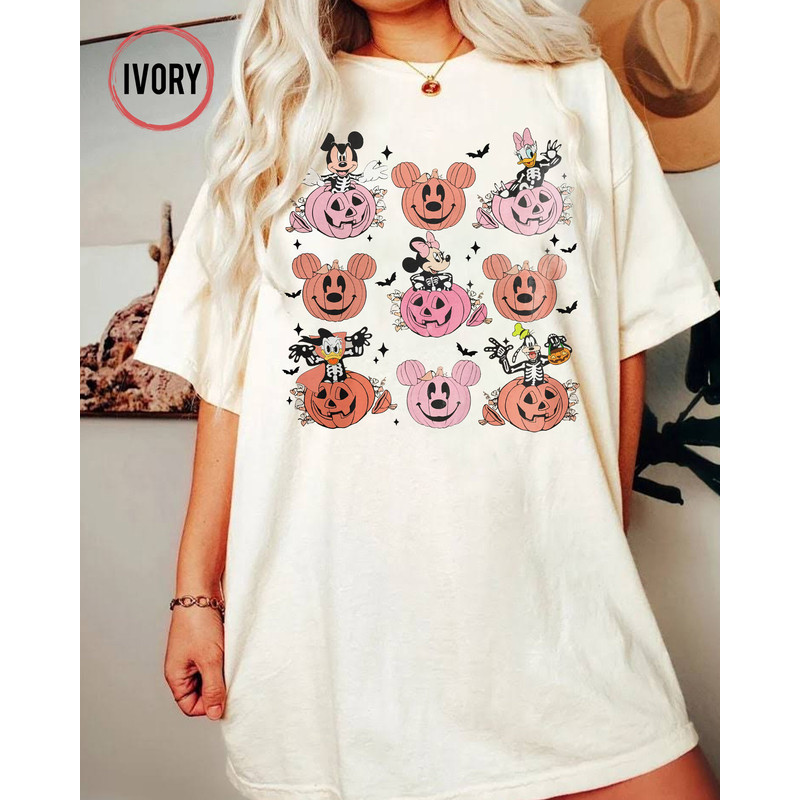 Mickey Skeleton Halloween Party Comfort Color Shirt,Halloween Spooky Family Shirt,Mickey Minnie And Friends Halloween Shirt,Disney Halloween - 3.jpg