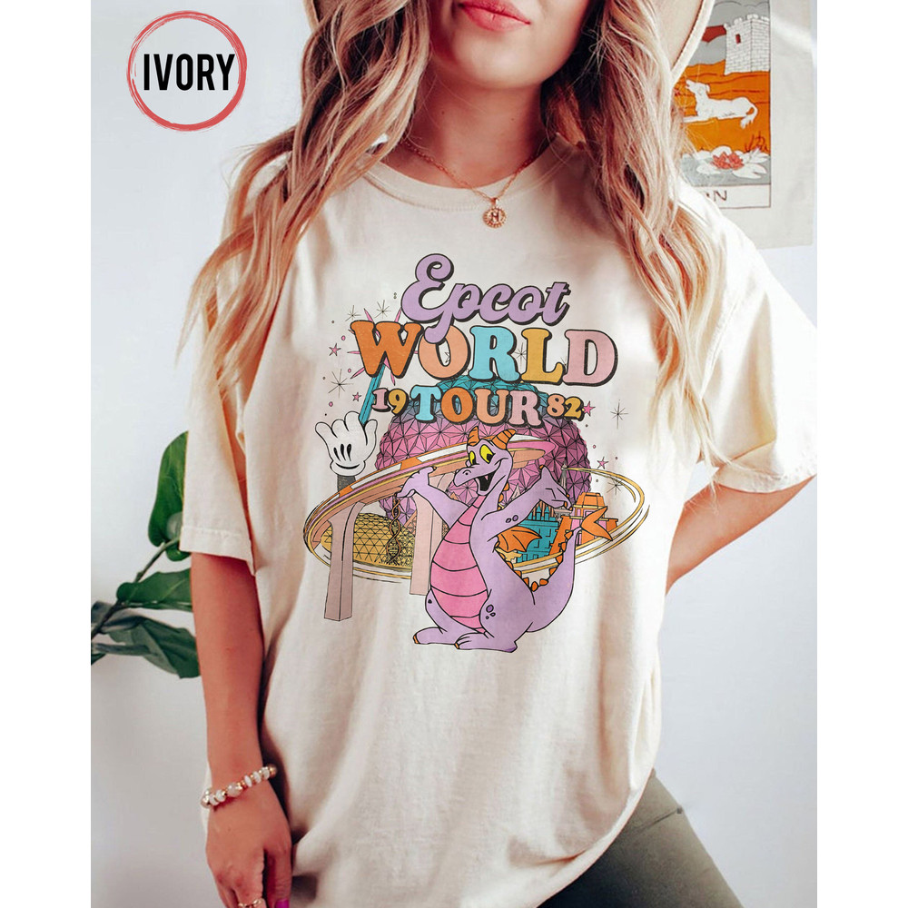 Retro Disney Figment Epcot World Tour 1982 Comfort Colors Shirt, Epcot Figment Shirt, Figment One Little Spark, Purple Dragon, Figment Shirt - 1.jpg