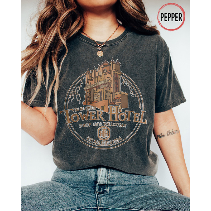 The Hollywood Tower Hotel Comfort Colors Shirt, Tower of Terror Hollywood Shirt, Disney Hollywood Studios, The Twilight Zone Tower of Terror - 3.jpg