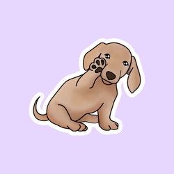 dachshund sticker, dashshund dog stickers, laptop sticker, aesthetic stickers, funny stickers, dachshund gift