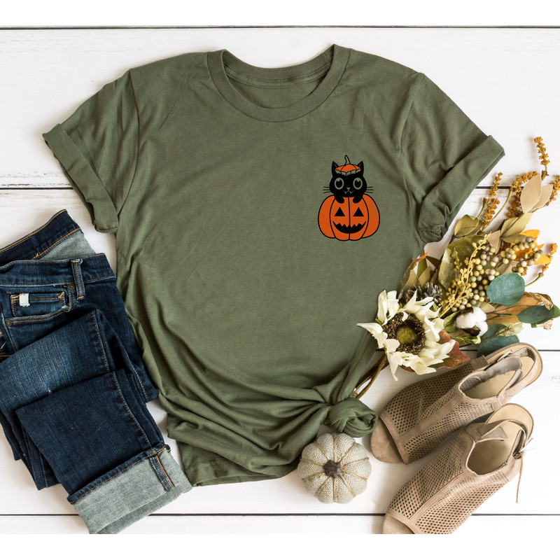 Pumpkin Halloween Sweatshirt, Cat Halloween Shirt, Pumpkin Shirt, Fall Sweatshirt for Women - 5.jpg