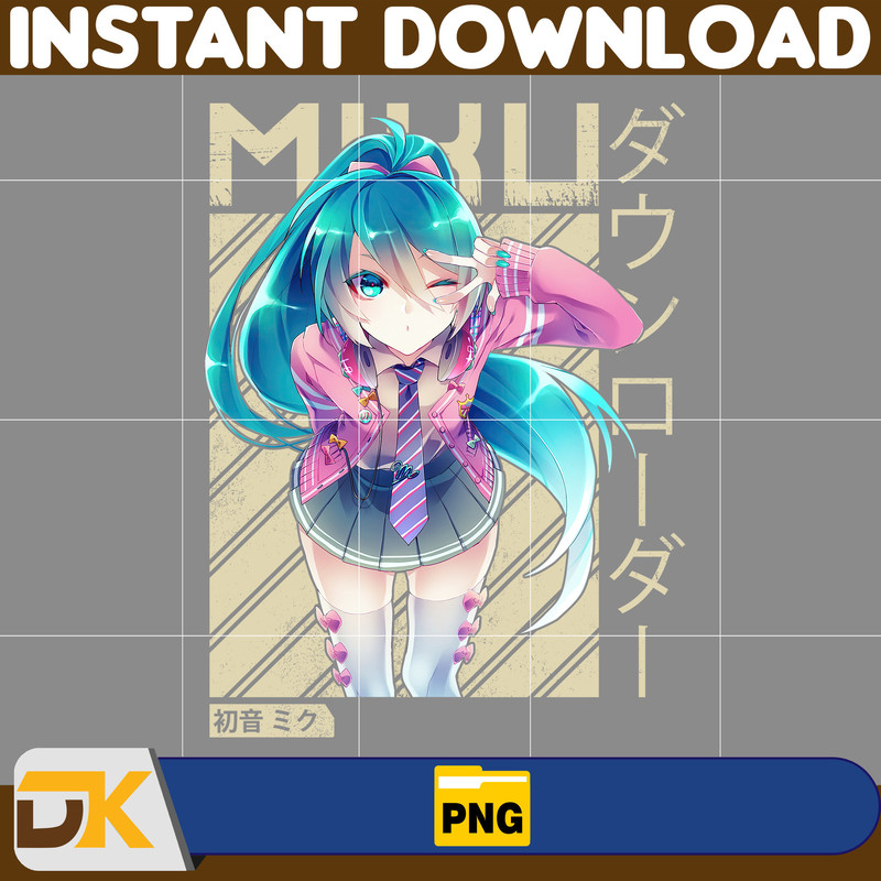Miku Hatsune Png, Anime Png, Japanese Png, Anime Silhouette Png, Anime Character, Anime Vector Files (3).jpg