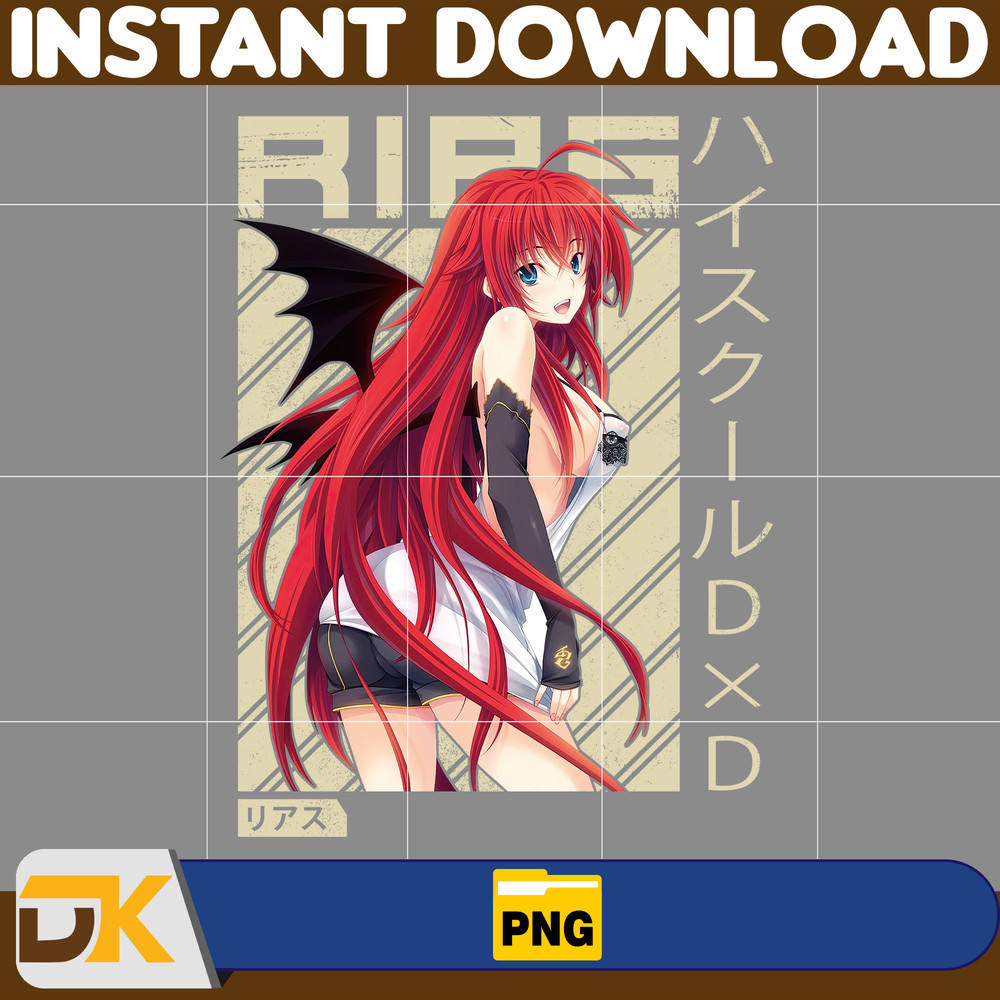 Rias Gremory Png, Anime Png, Japanese Png, Anime Silhouette Png, Anime Character, Anime Vector Files (8).jpg