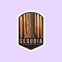 sequoia national park sticker, national park badge stickers, national park prints