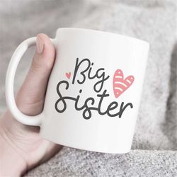 big sister mug, promoted to big sister mug, new big sister, sister to be gifts, sister mugs, gift from brother, gift for