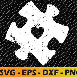 autism awareness puzzle piece pocket autistic svg, eps, png, dxf, digital download