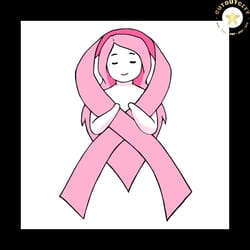 woman breast cancer awareness vector svg, pink wariors gift for breast cancer awareness svg, fight gift for breast cance