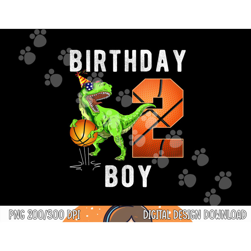 Kids 2nd Birthday Shirt For Boy Basketball 2 Years Old Kid Gift T-Shirt copy.jpg