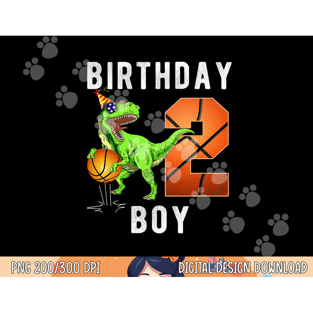 Kids 2nd Birthday Shirt For Boy Basketball 2 Years Old Kid Gift T-Shirt copy.jpg