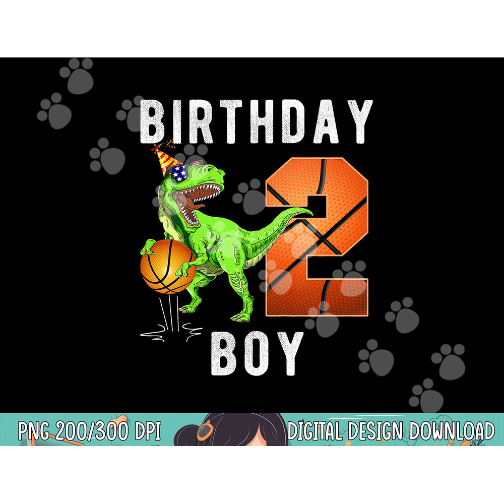 Kids 2nd Birthday Shirt For Boy Basketball 2 Years Old Kid Gift T-Shirt copy.jpg