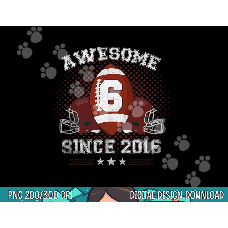 Kids 6 Yeas Old Gifts 6th Birthday Boys Football Player 2016 png, sublimation copy.jpg