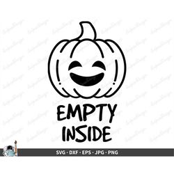 pumpkin empty inside halloween svg clip art cut file silhouette dxf eps png jpg instant digital download