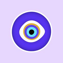 evil eye sticker, nazar sticker, turkish nazar sticker, aesthetic stickers, scrapbook stickers, protective emblem symbol