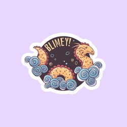 blimey! sea dragon sticker, funny laptop macbook stickers, motivational stickers, aesthetic stickers, scrapbook stickers